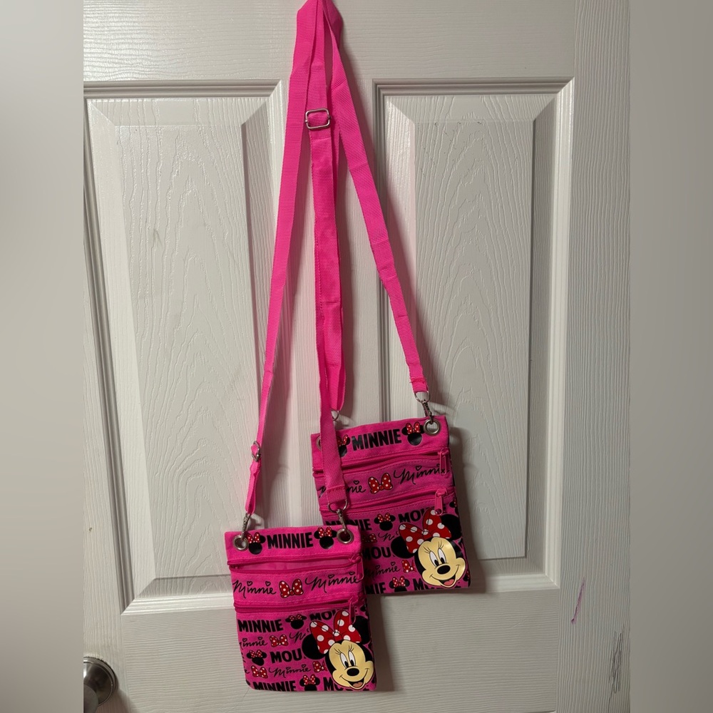 Disney Minnie Mouse Pink and Black Crossbody Bag